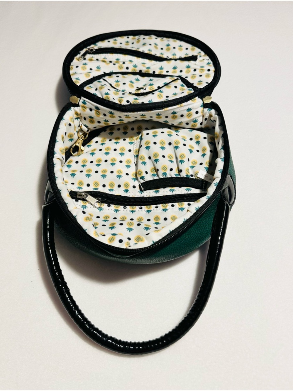 Sassy Caddy Emerald Green Round Golf Ball Top-Handle Purse Handbag - Picture 3 of 7